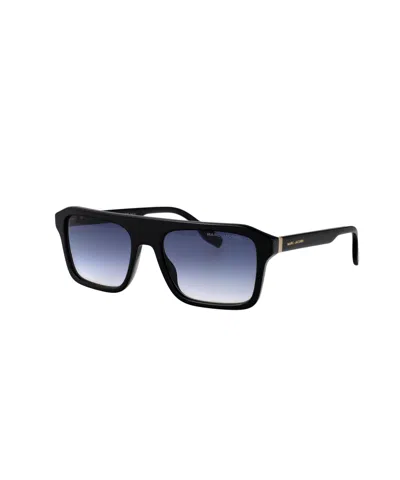 Marc Jacobs Marc Rectangle-frame Sunglasses In Blue