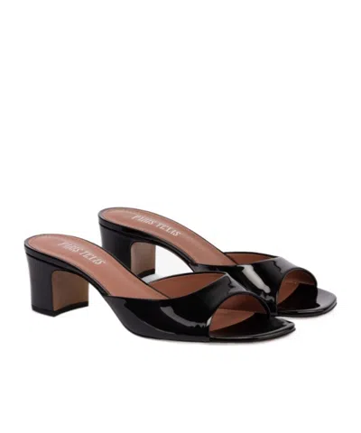 Paris Texas Lara Leather Mule In Black