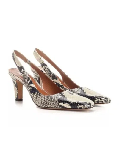 Paris Texas Python Print High-heeled Sandals In Brown