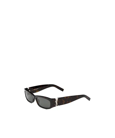 Saint Laurent Cassandre Rectangular Sunglasses In Multi