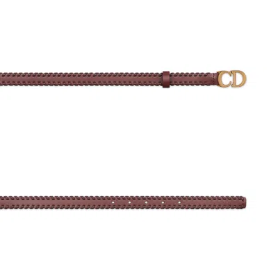 Dior Saddle Belt In Brown