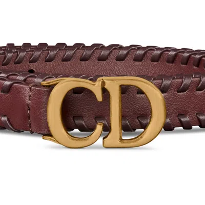 Dior Saddle Belt In Brown