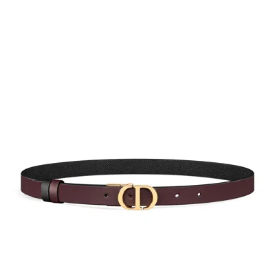 Dior Women Cd 30 Montaigne Leather Belt In Black