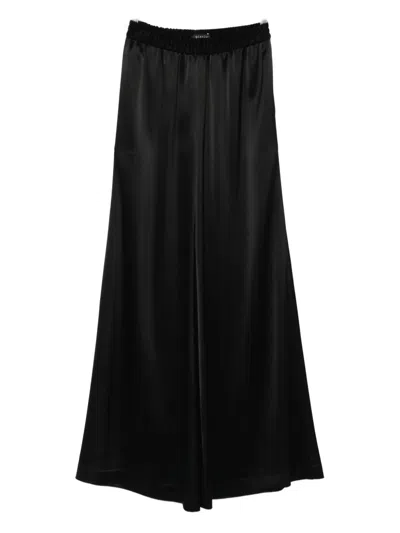Gianluca Capannolo Elastic-waist Wide-leg Trousers In Black