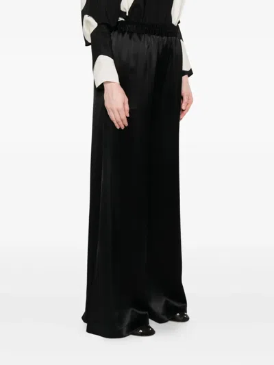 Gianluca Capannolo Elastic-waist Wide-leg Trousers In Black