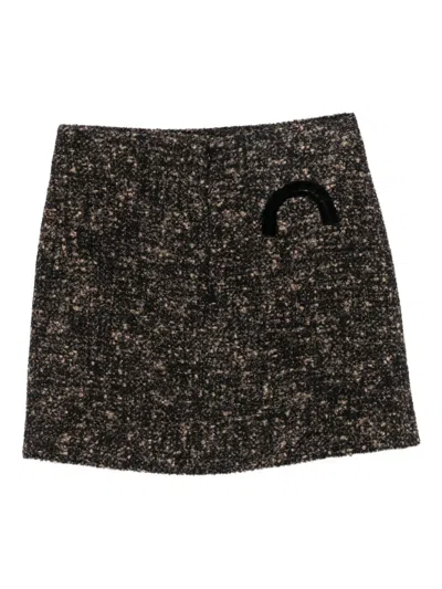 Blazé Milano Coci Wool-blend Tweed Miniskirt In Multi