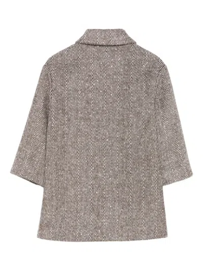 Il Gufo Herringbone-pattern Coat In Neutral