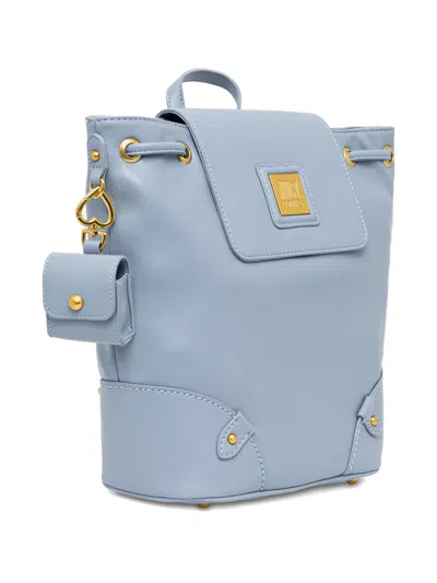 Juicy Couture Drawstring Flap Backpack In Blue