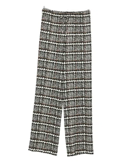 Ermanno Scervino Check & Plaid-pattern Trousers In Black