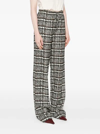 Ermanno Scervino Check & Plaid-pattern Trousers In Black