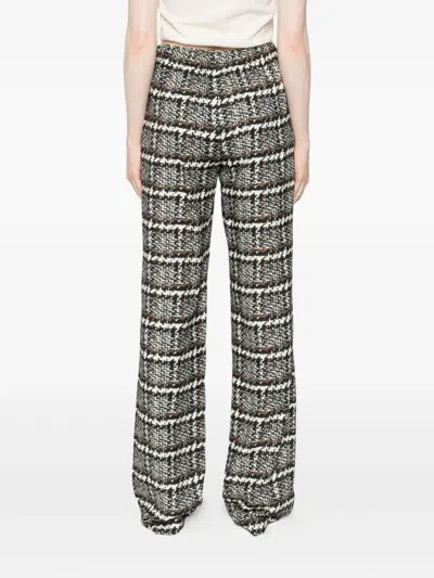 Ermanno Scervino Check & Plaid-pattern Trousers In Black