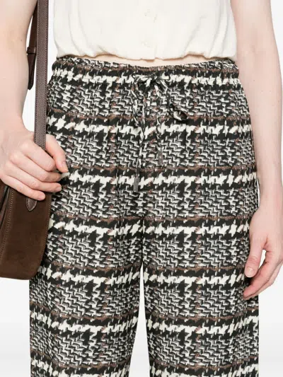 Ermanno Scervino Check & Plaid-pattern Trousers In Black