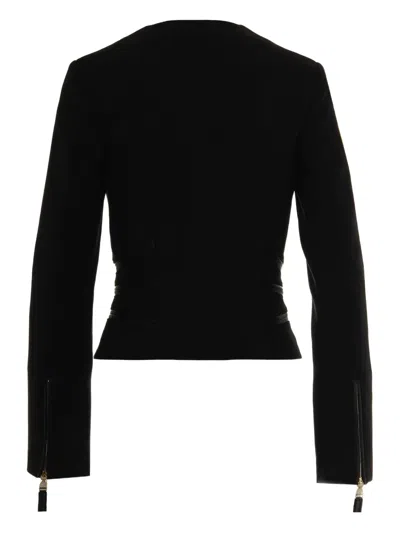 Elisabetta Franchi Elisbetta Franchi Black Zipped Jacket In Black