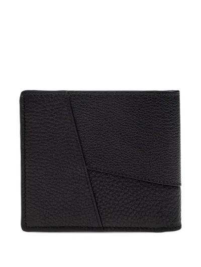 EMBOSSED-LOGO PANELLED LEATHER WALLET