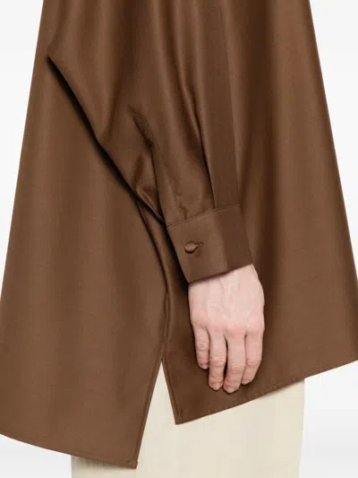 Gianluca Capannolo Layered Round-neck Mini Dress In Brown