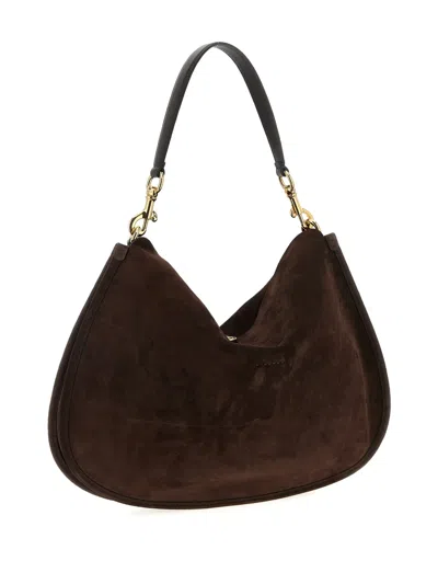 Etro Suede Shoulder Bag In Brown