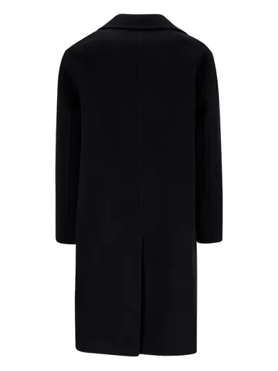 Lardini Single-breasted Coat In Black