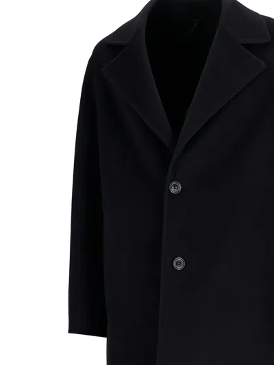 Lardini Single-breasted Coat In Black