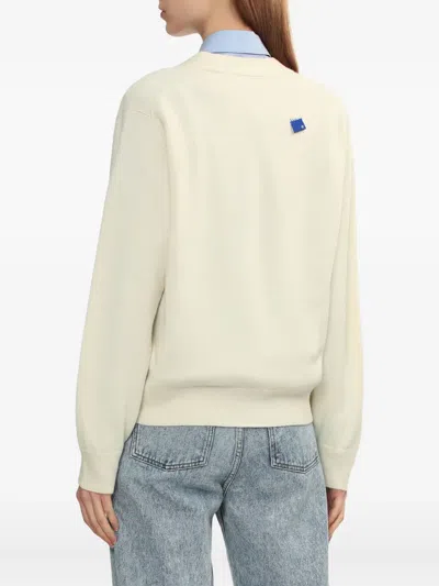 Ader Error Sig; Bl Tag Logo-patch Button Cardigan In Neutral