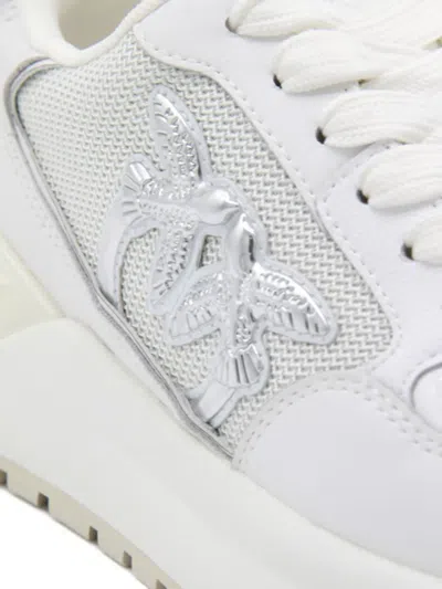 Pinko Logo And Mirrored Detail Sneakers In White