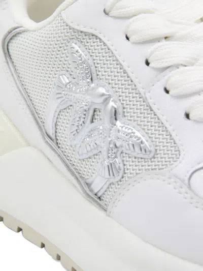 Pinko Logo And Mirrored Detail Sneakers In White