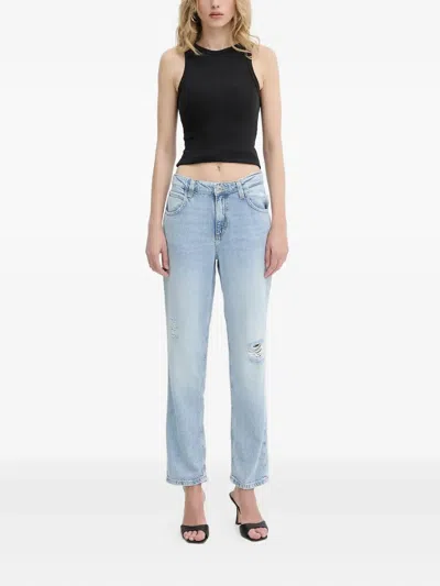 Guess Usa Celia Distressed Jeans In Blue