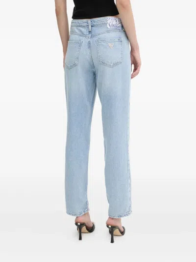 Guess Usa Celia Distressed Jeans In Blue