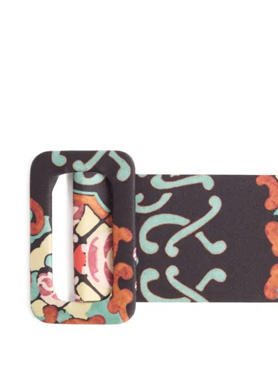 La Doublej Patterned Belt In Multi