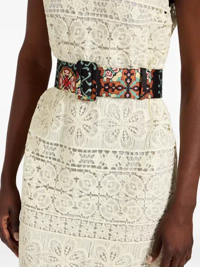 La Doublej Patterned Belt In Multi