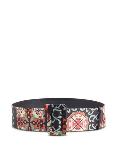La Doublej Patterned Belt In Multi
