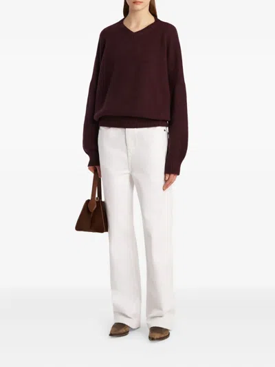 Khaite Button-fly Jeans In White