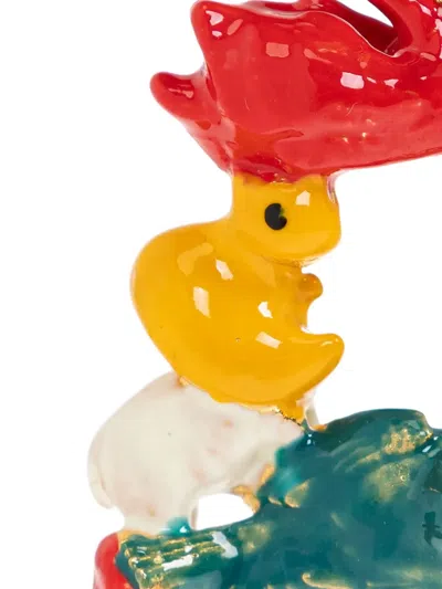 Marni Enamel Duck Pendant In Multi