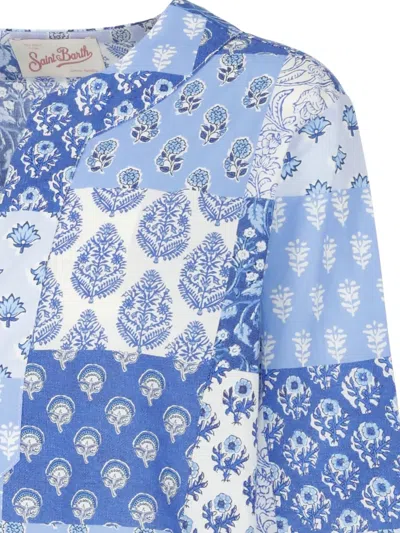 PATCHWORK V-NECK DRESS