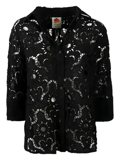 Farm Rio Pure Cotton Comfortable Shirt In Black