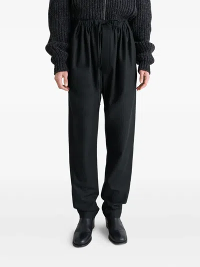 Lemaire Drawstring Parachute Pants In Black