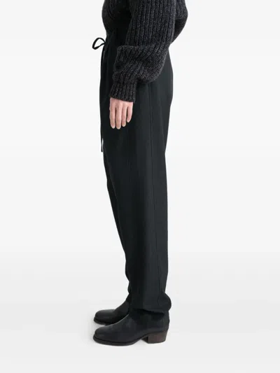 Lemaire Drawstring Parachute Pants In Black
