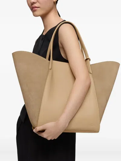 TULIP SUEDE-LEATHER TOTE BAG