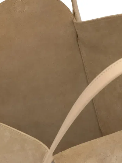 TULIP SUEDE-LEATHER TOTE BAG