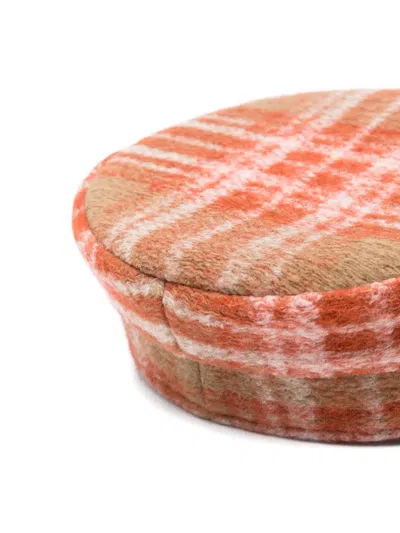 Ruslan Baginskiy Checked Wool-blend Newsboy Cap In Neutral