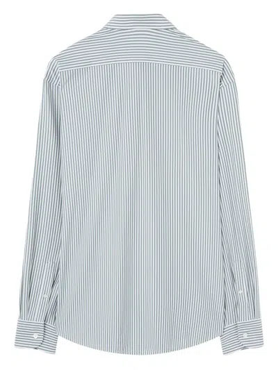 Traiano Milano Striped Long-sleeved Shirt In Blue