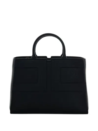 Elisabetta Franchi Structured Black Handbag With Versatile Carrying Options In Black