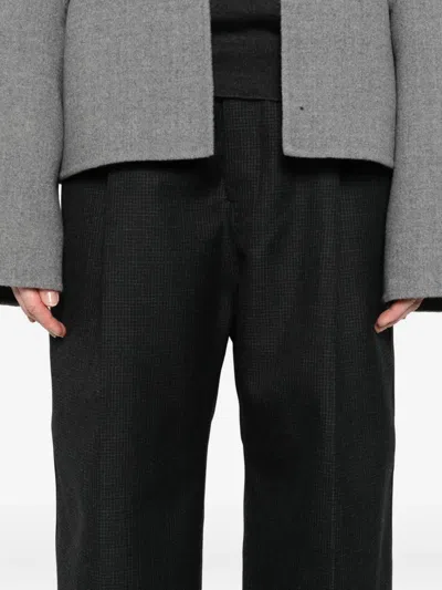Sofie D'hoore Checked Pleated Trousers In Black