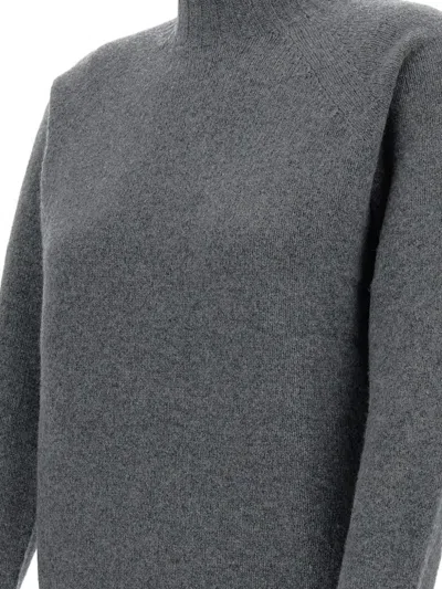 Drumohr Wool Mock-neck Sweater In Gray
