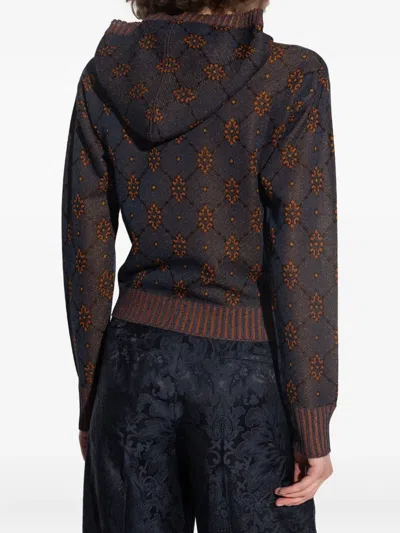 Etro Long Sleeve Sweatshirt In Brown
