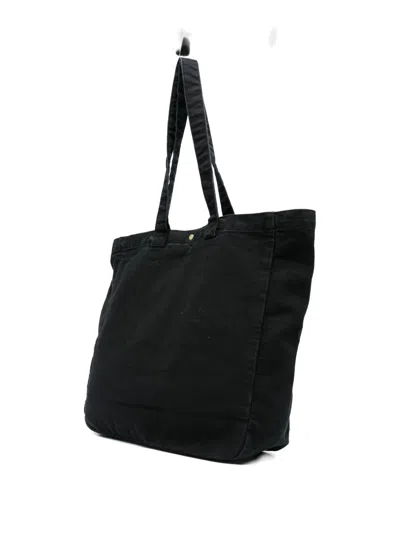 Carhartt Bayfield Tote In Denim Nero Uomo In Black