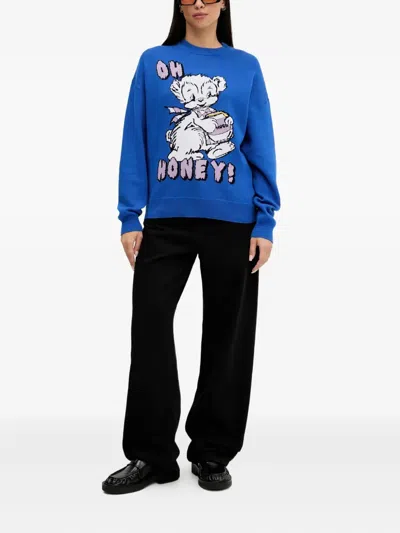 LOGO-PLAQUE WIDE-LEG JEANS