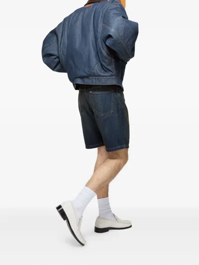 Acne Studios Men Denim Jacket With Contrasting Collar In Blue