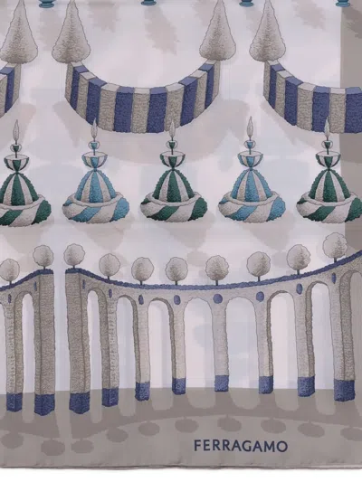 Ferragamo Women Silk Scarf In Neutral