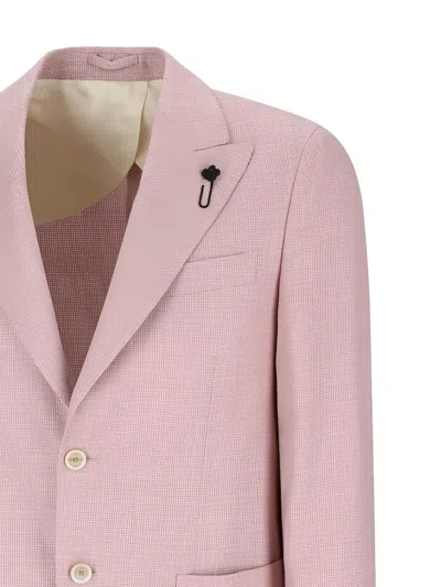 Lardini Single Breasted Blazer Jacket In Pink