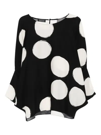 BELL-SLEEVE POLKA-DOT TOP
